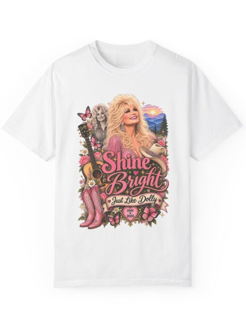 Dolly Parton Tribute Shirt, Shine Bright Just Like Dolly, T SHirt